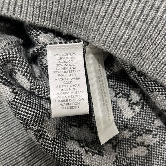 Loft Leopard Midi Sweater Dress Size MP Long Sleeve Mob Wife Wool Blend NWOT - Picture 4 of 6